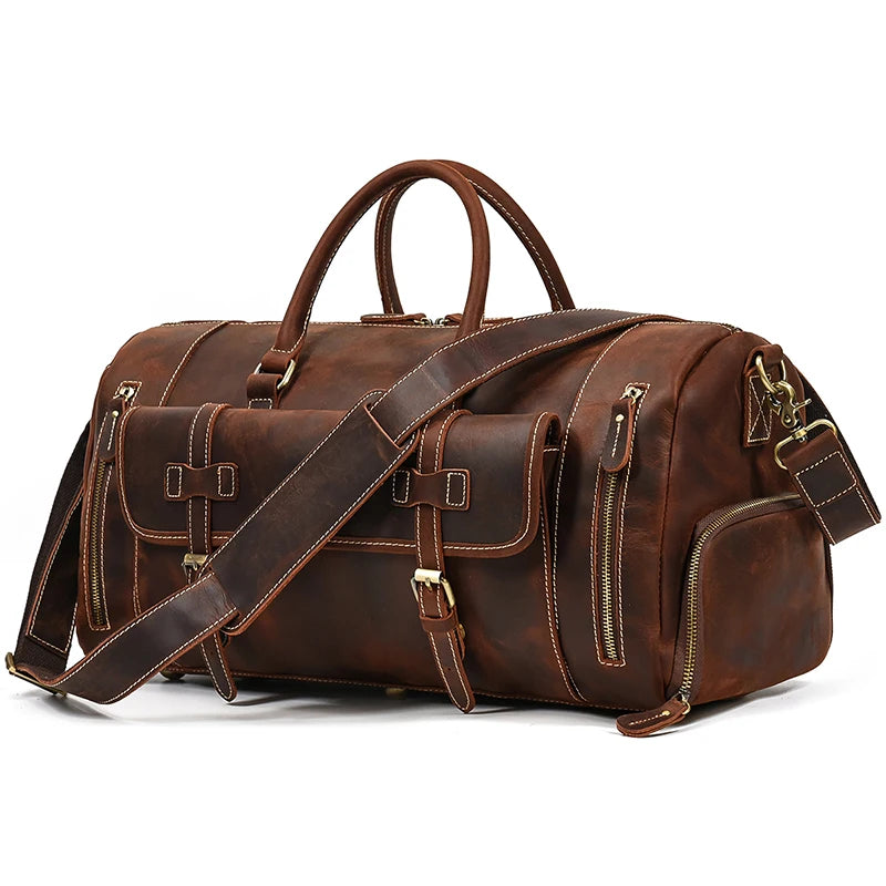 Sac de Voyage en Cuir Vintage