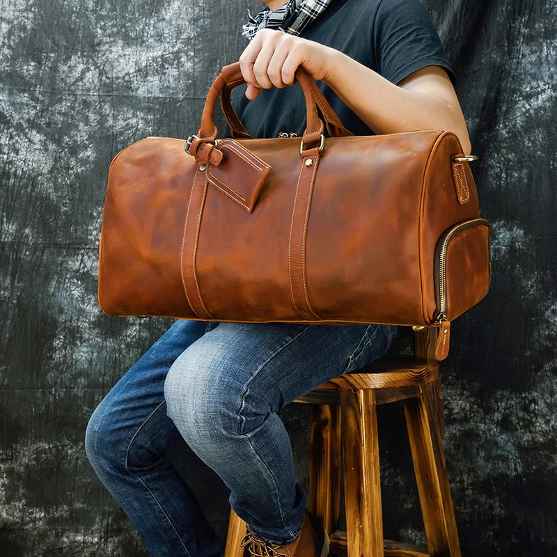 Sac de Voyage en Cuir Vintage