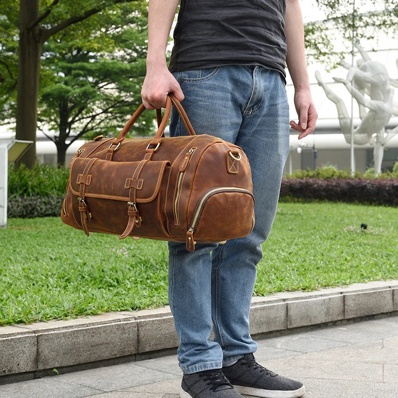Sac de Voyage en Cuir Vintage