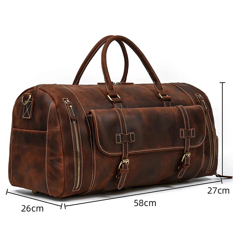 Sac de Voyage en Cuir Vintage