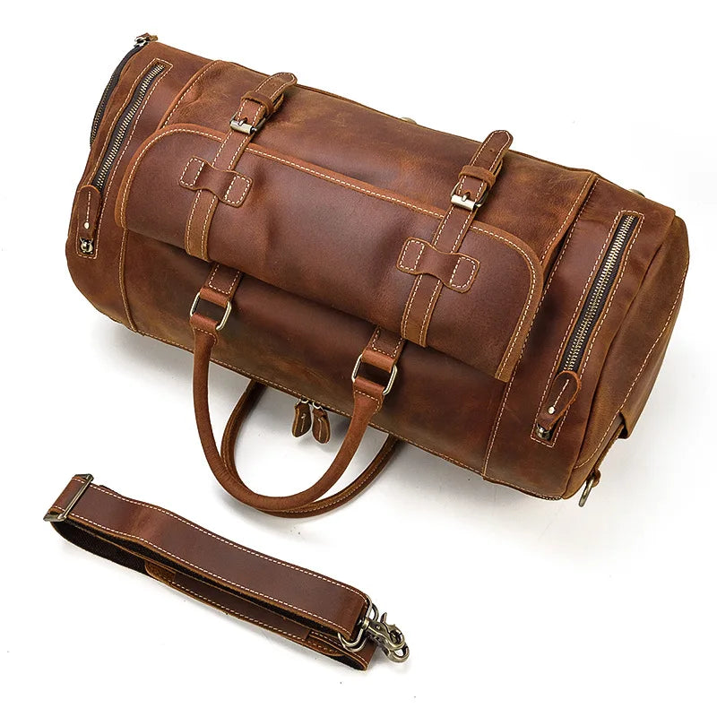 Sac de Voyage en Cuir Vintage