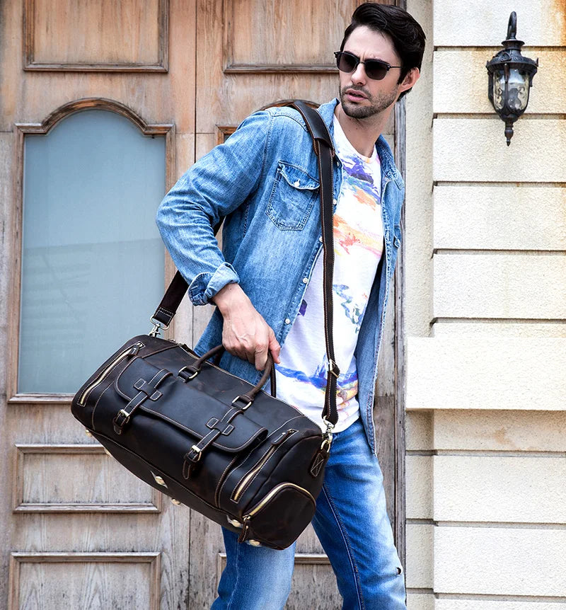 Sac de Voyage en Cuir Vintage