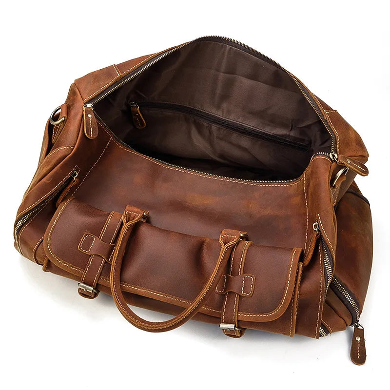 Sac de Voyage en Cuir Vintage