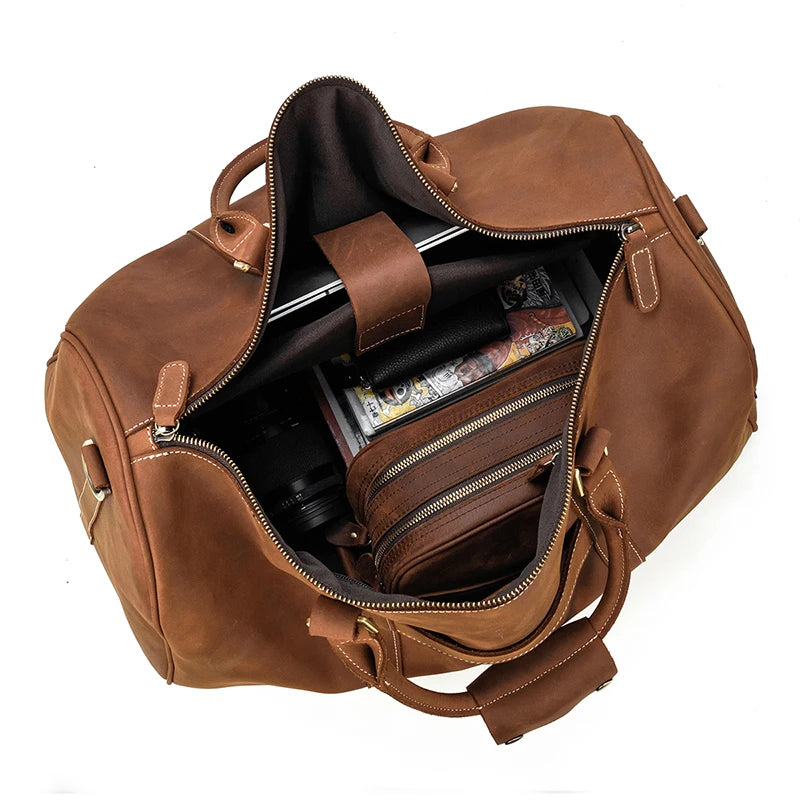 Sac de Voyage en Cuir Vintage