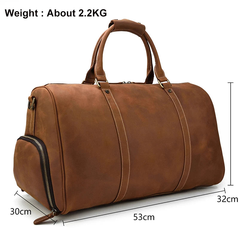 Sac de Voyage en Cuir Vintage