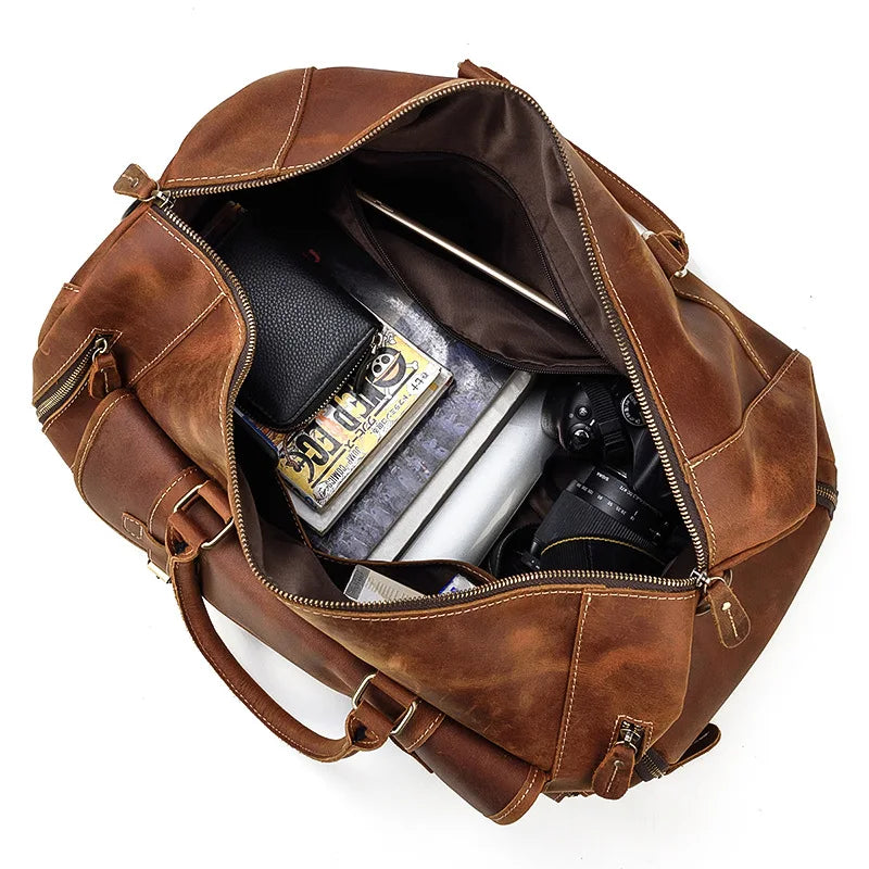 Sac de Voyage en Cuir Vintage
