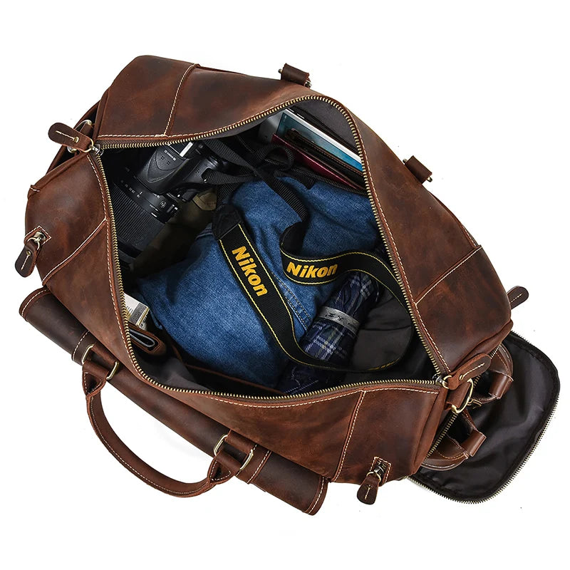 Sac de Voyage en Cuir Vintage