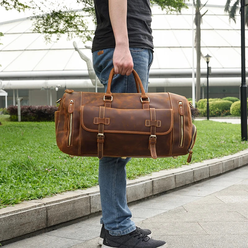 Sac de Voyage en Cuir Vintage