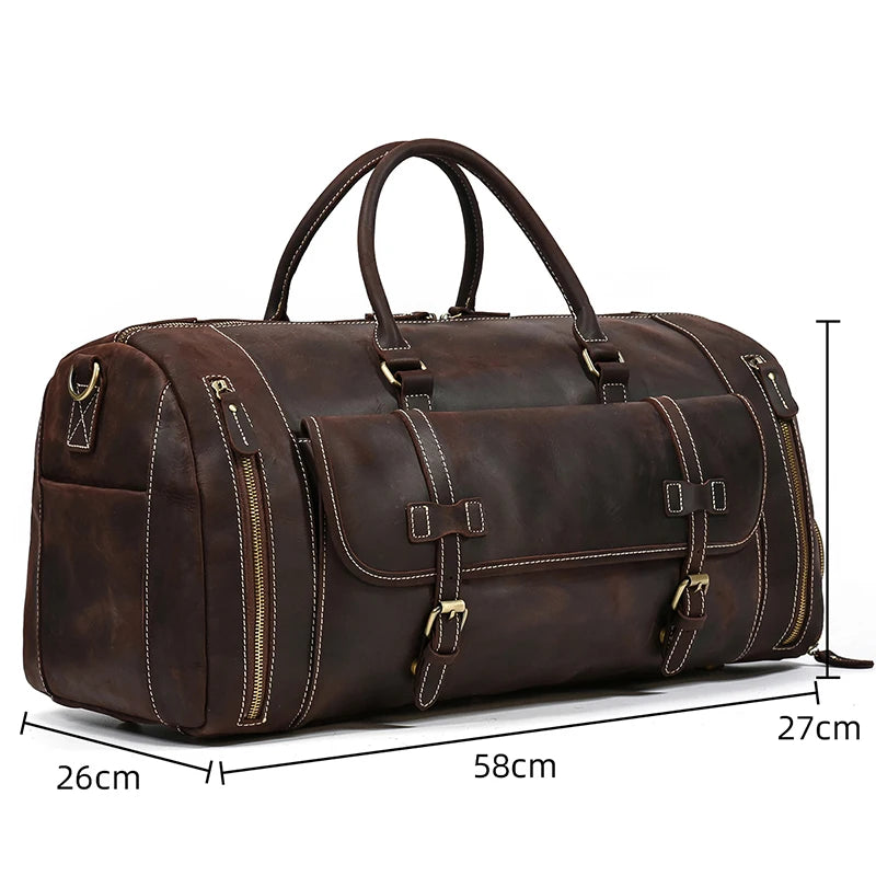 Sac de Voyage en Cuir Vintage