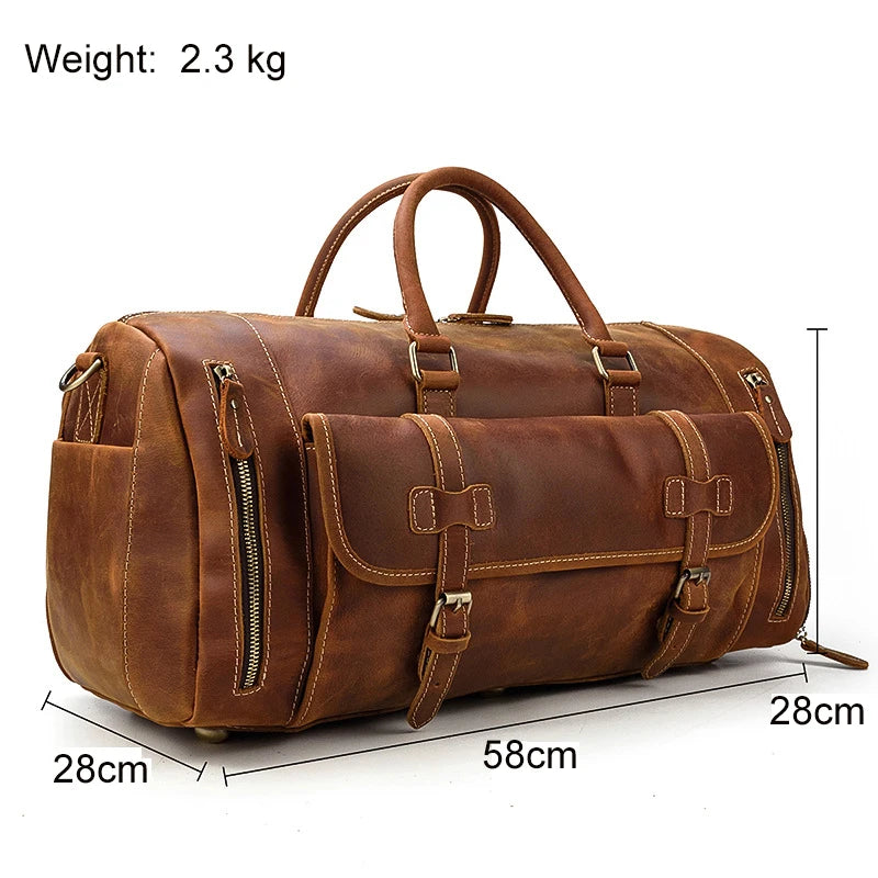 Sac de Voyage en Cuir Vintage