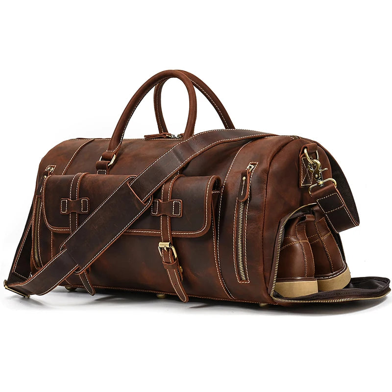 Sac de Voyage en Cuir Vintage