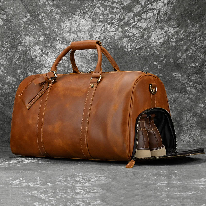 Sac de Voyage en Cuir Vintage