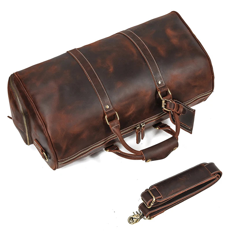Sac de Voyage en Cuir Vintage