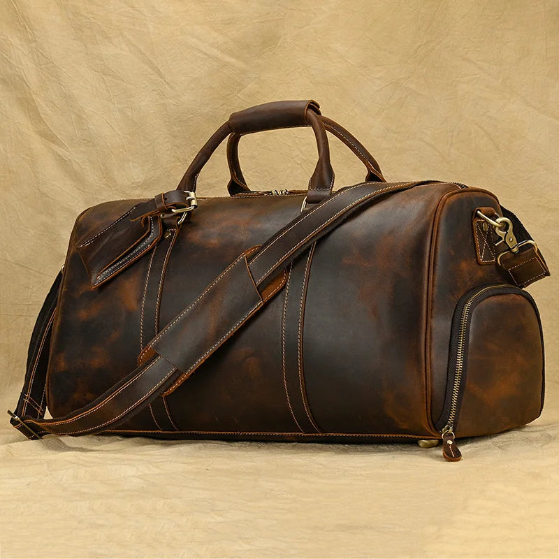 Sac de Voyage en Cuir Vintage