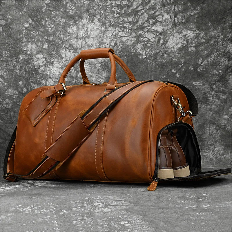 Sac de Voyage en Cuir Vintage