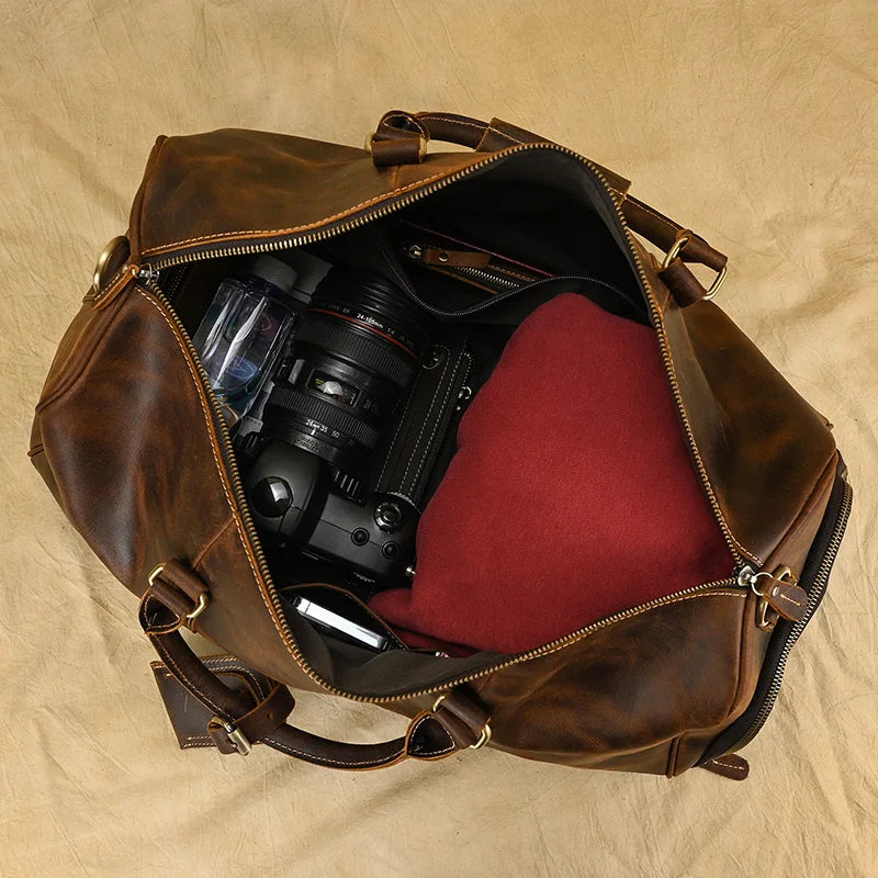 Sac de Voyage en Cuir Vintage