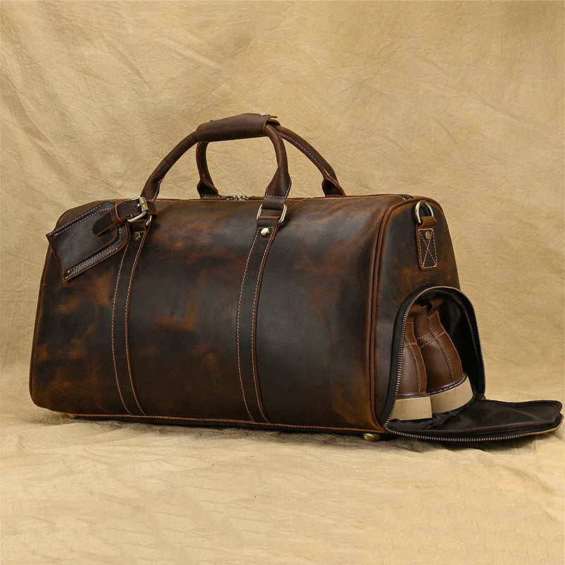 Sac de Voyage en Cuir Vintage