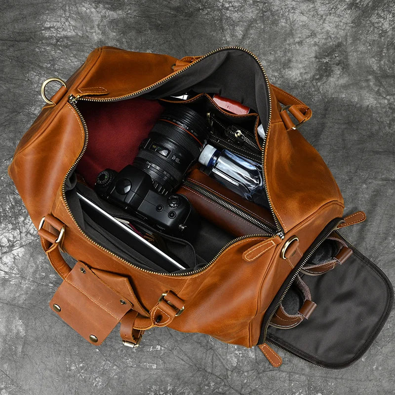 Sac de Voyage en Cuir Vintage