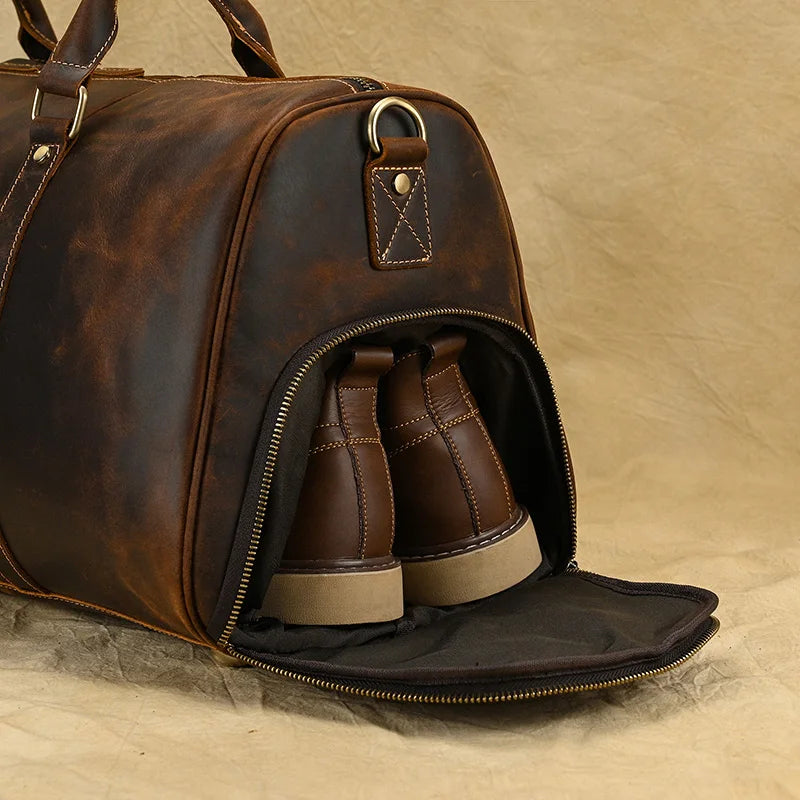 Sac de Voyage en Cuir Vintage